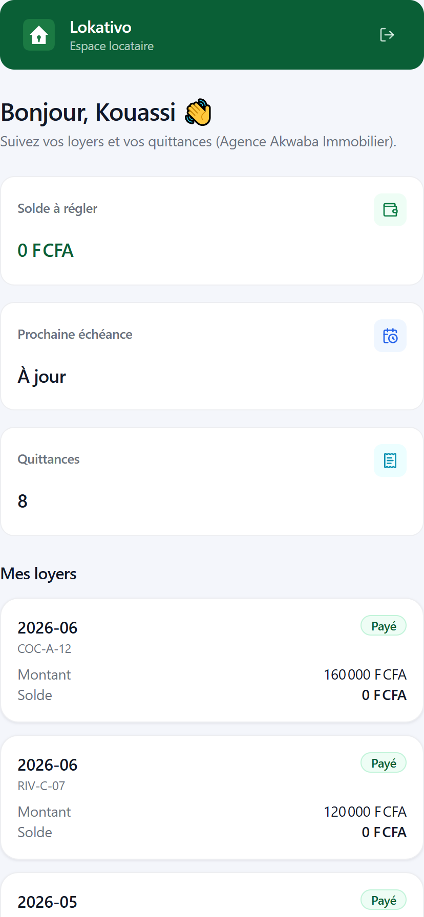 Un espace en ligne pour vos locataires
